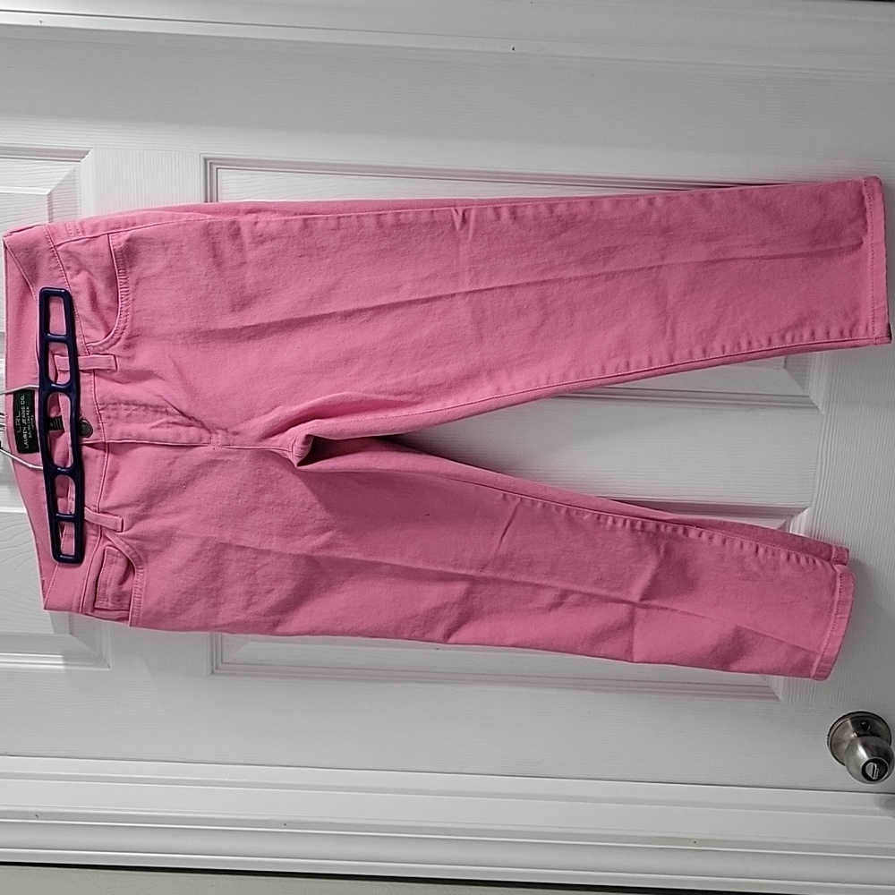 LRL Lauren Jean Company Pink Cropped Sz 8P Women's Vintage Jeans.